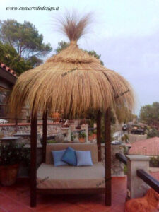 Gazebo in paglia 'terrazza privata'